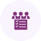 People and checklist graphic icon