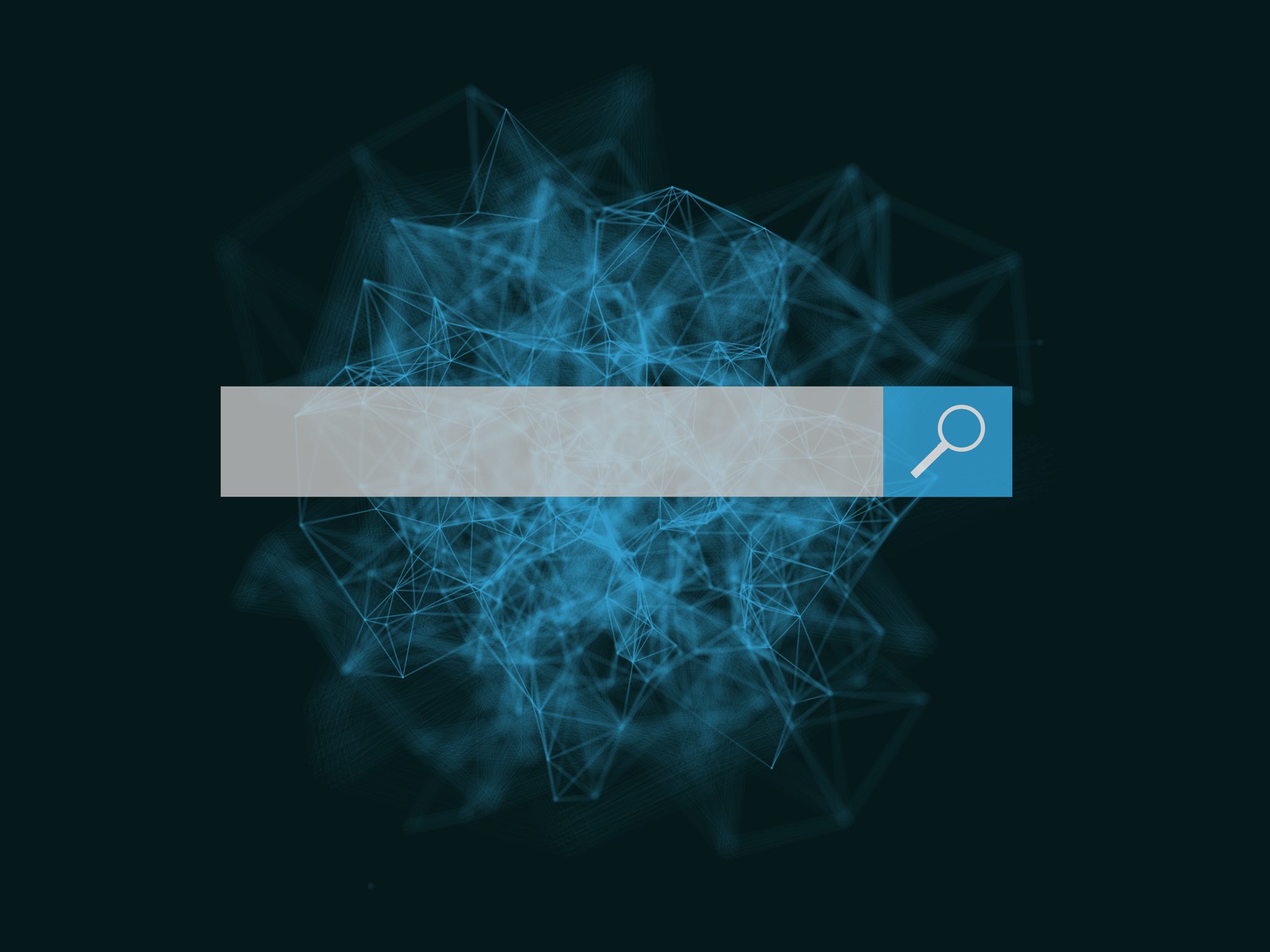 Abstract search bar and blue connections